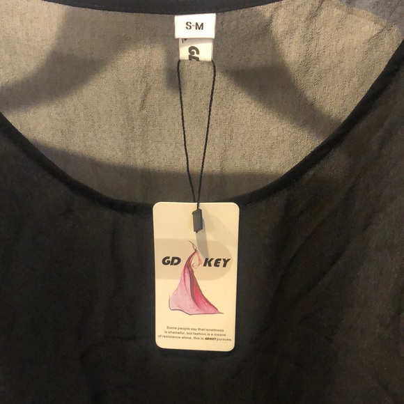 Women’s Sheer Black cover up Small Medium - Picture 2 of 5